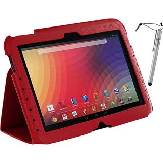 Ultra Slim Case w/ Stylus for Google Nexus 10 Red   rooCASE Laptop Sleev