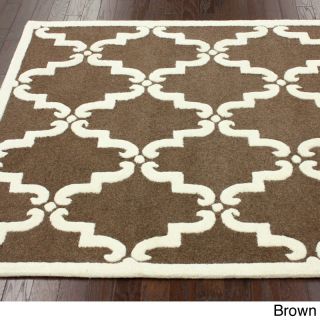 Nuloom Nuloom Handmade Luna Marrakesh Trellis Wool Rug (9 X 12) Brown Size 9 x 12