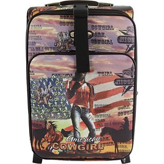 Print Collection Rolling Expandable 20 Carry on Cowgirl Flag   Nicol