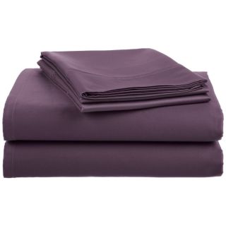 Welspun Welspun Crowning Touch Cotton 500 Thread Count Flexi Fit Sheet Eggplant Size Twin