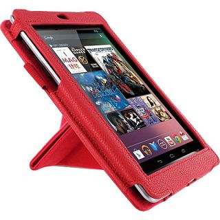 Google Nexus 7   Origami Dual View Vegan Leather Case Red   rooCASE Lapt