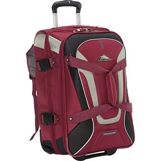 AT7 Carry on Wheeled Duffel with Backpack straps Boysenberry   High
