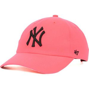 New York Yankees 47 Brand MLB Womens Neon Clean Up Cap