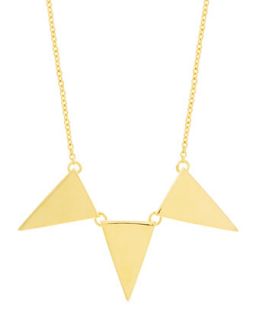 Triple Triangle Necklace, Gold