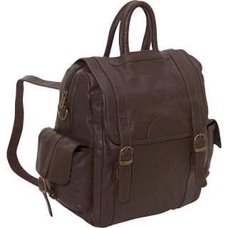 Leather Three Way Backpack Chestnut Brown   AmeriLeather School & D