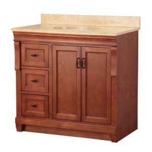 Foremost NACASEO3122DL Warm Cinnamon Naples 31 W Vanity with Left Drawers & Top