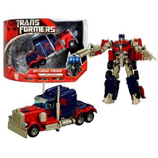 Hasbro Year 2007 Transformers Movie Automorph Technology Series 7 Inch Tall Voyager Class Robot Action Figure   Autobot OPTIMUS PRIME with Smokestacks that Convert to Cannons and 2 Missiles (Vehicle Mode Rig Truck) Toys & Games
