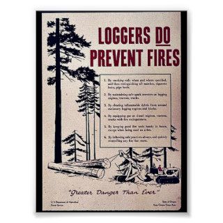 Loggers Do Prevent Fires Posters