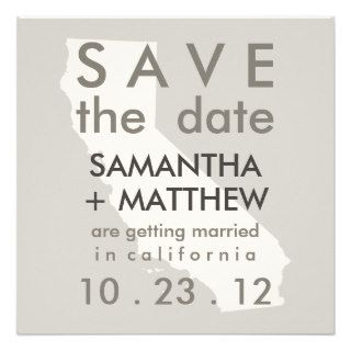 California Save the Date Cards Custom Invitations