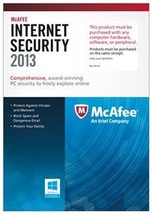 McAfee PC Attach Internet Security 1 PC 2013 Software