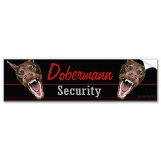 Dobermann Security Bumper Stickers