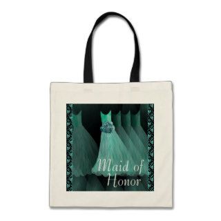 TURQUOISE Dresses   Maid of Honor  Cotton ToteBag