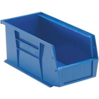 Edsal 5 in. W x 11 in. D x 5 in. H Stackable Plastic Storage Bin in Blue (12 Pack) PB8502B