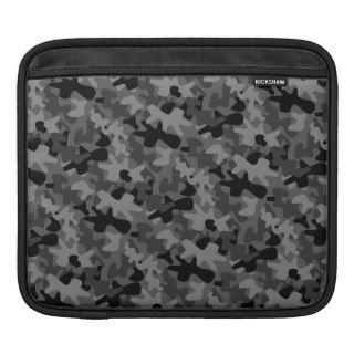 Black Military Camouflage Camo Pattern iPad Sleeve