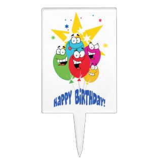 Happy Birthday Balloons Cake Topper