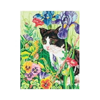 Bulk Buy Dimensions Crafts Pencil By Number Kit 9"X12" Kitty In Flowers 91318 (3 Pack)