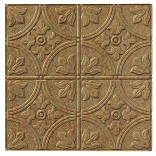 Fasade 4 ft. x 8 ft. Traditional 2 Cracked Copper Wall Panel S51 19