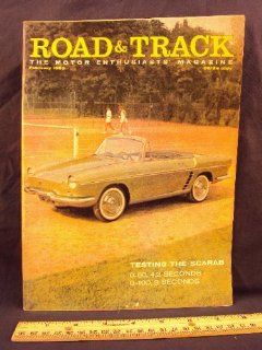 1959 59 February ROAD and TRACK Magazine, Volume 10 Number # 6 (Features Road Test On Scarab Mark II, Dyna Panhard, & Simca Aronde Elysee) Road and Track Books
