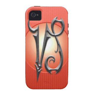 Iron Capricorn Symbol, red iPhone 4 Cases