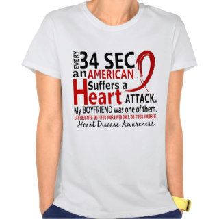 Every 34 Seconds Boyfriend Heart Disease / Attack Shirt