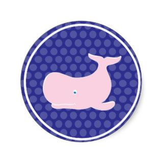 Preppy Whale Envelope Seal Sticker