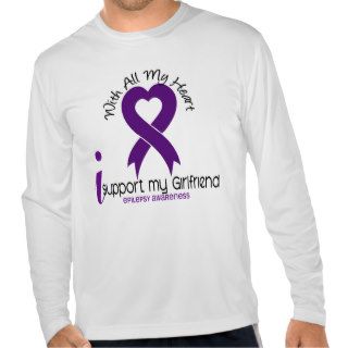 I Support My Girlfriend Epilepsy T Shirts