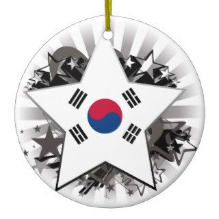 South Korea Star Christmas Ornament
