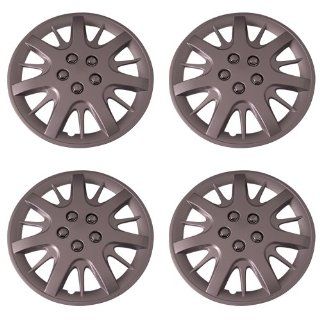 Set of 4 Silver 16 Inch Aftermarket Replacement Hubcaps with Metal Clip Retention System   Part Number IWC189/16S Automotive