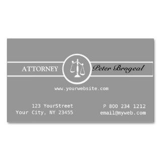 Justice Scales for Attorneys Business Card Template