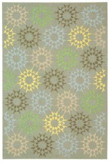 Safavieh Martha Stewart Collection MSR1843H Quilt Cotton Area Rug, 7 Feet 9 Inch by 9 Feet 9 Inch, Opal and Grey   Hand Tufted Rugs