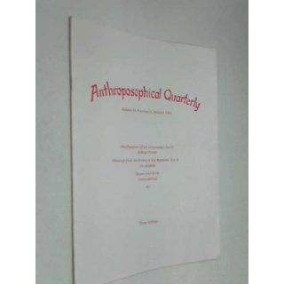 Anthroposophical Quarterly, volume 14, number 3, Autumn 1969 Mildred & HARWOOD, A.C. (eds) KIRKCALDY Books