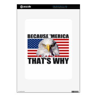 BECAUSE 'MERICA THAT'S WHY DECAL FOR iPad