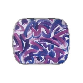 Purple Swirl   Abstract Art Jelly Belly Tin