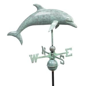 Good Directions Blue Verde Copper Dolphin Weathervane 9507V1