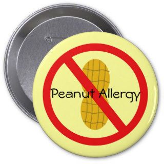 Peanut Allergy Pin in yellow