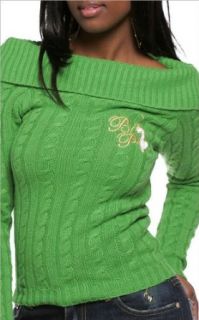 Cable Knit Marilyn Sweater by Baby Phat (083 Apple / Small) Clothing