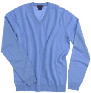 Men's Light Blue V Neck Sweater   100% Cashmere   Citizen Cashmere at  Mens Clothing store