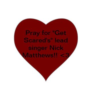 Get Scared. Nick Matthews Stickers