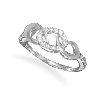 Triple Link CZ Ring Jewelry