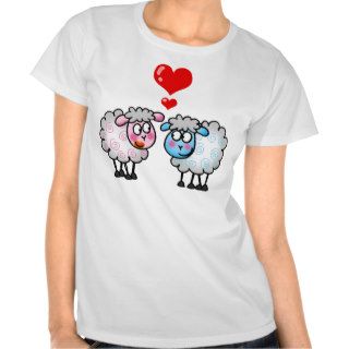 Funny cartoon sheeps, Wedding couple Tee Shirt