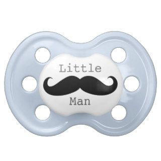 Little Man Mustache  Custom Baby Pacifier