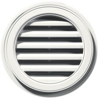 Builders Edge 18 in. Round Gable Vent #123 White 120031818123