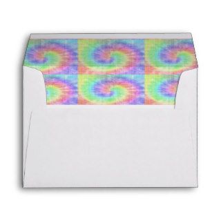 Retro Tie Dye Pastel Pattern Swirl Envelope