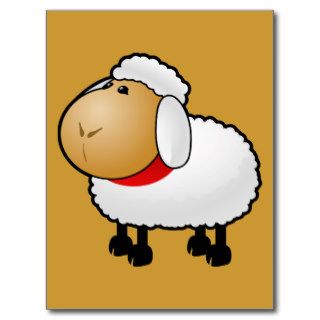 54 Free Cartoon Sheep Clipart Illustration Post Card