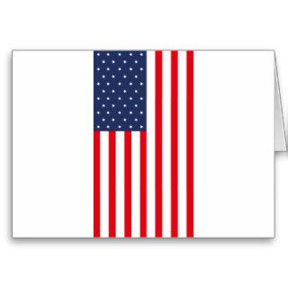 Vertical USA Flag Cards