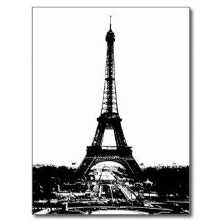 Black & White Eiffel Tower Post Cards