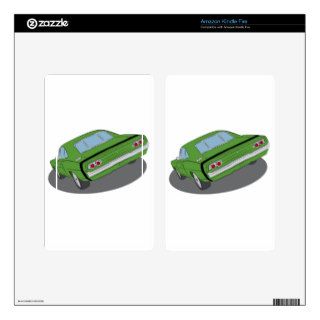 Green american muscle car kindle fire decals