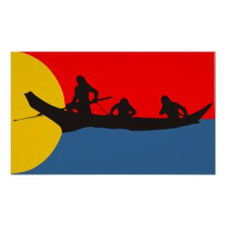 Flag of the Clatsop Tribe, Oregon Poster