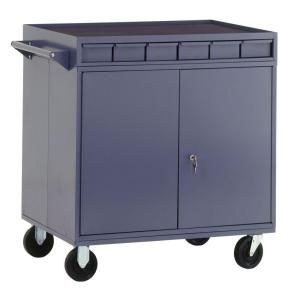 Edsal 34 in. W x 24 in. D Double Access Mobile Work Center with Storage MB400