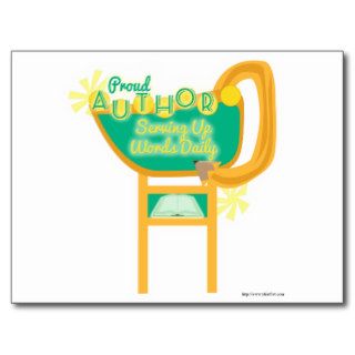 Proud Author Retro Style Diner Sign Post Card